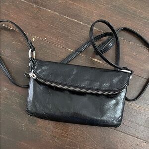 Hobo Black Leather Crossbody Bag